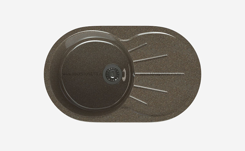 MAXSTONE Мойка глянцевая MS-5 (терракот металлик) 735*450*215